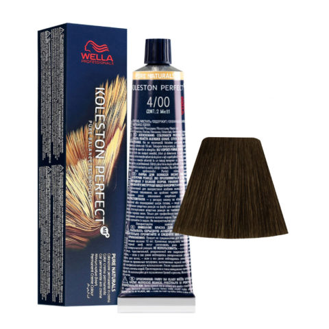 Wella Koleston Perfect Me+ Pure Naturals 4/00 Marron Moyen Naturel 60ml - coloration permanente