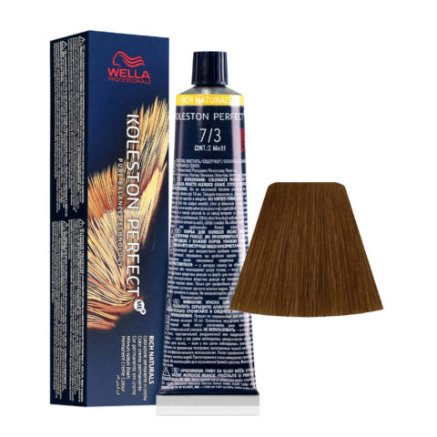 Wella Koleston Perfect Me+ Rich Naturals 7/3 Blond Moyen Doré 60 ml - coloration permanente