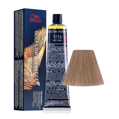 Wella Koleston Perfect Me+ Rich Naturals 9/16 Blond Très Clair Cendré Violet 60ml - coloration permanente