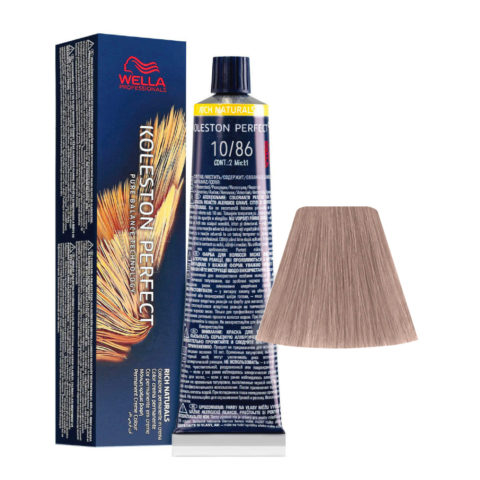 Wella Koleston Perfect Rich Naturals 10/86 Blond Platine Perle Violet 60 ml - coloration permanente