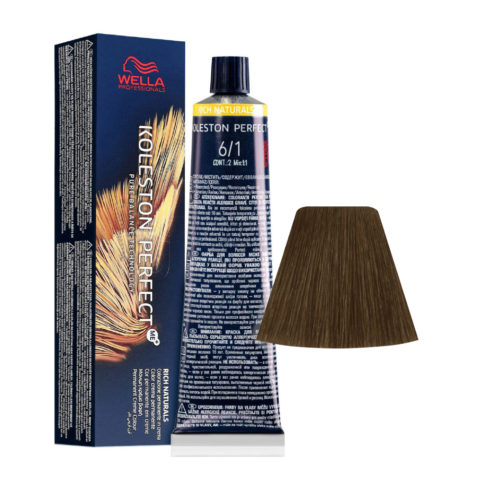 Wella Koleston Perfect Me+ Rich Naturals 6/1 Blond Foncé Cendré 60ml - coloration permanente