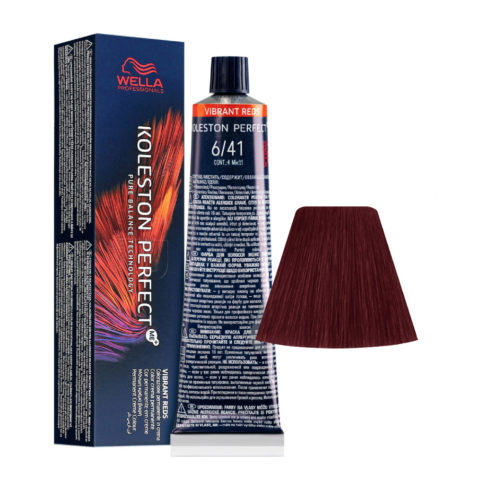 Wella Koleston Perfect Me+ Vibrant Reds 6/41 Blond Foncé Cuivré Cendré 60 ml - coloration permanente