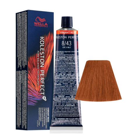 Koleston Perfect Me+ Vibrant Reds 8/43 Blond Clair Cuivre Doré 60 ml - coloration permanente