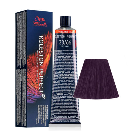 Wella Koleston Perfect Me+ Vibrant Reds 33/66 Châtain Foncé Intense Violet Intense 60 ml - coloration permanente