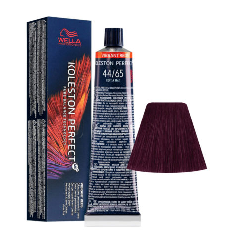 Wella Koleston Perfect Me+ Vibrant Reds 44/65 Châtain Moyen Intense Violet Acajou 60 ml - coloration permanente