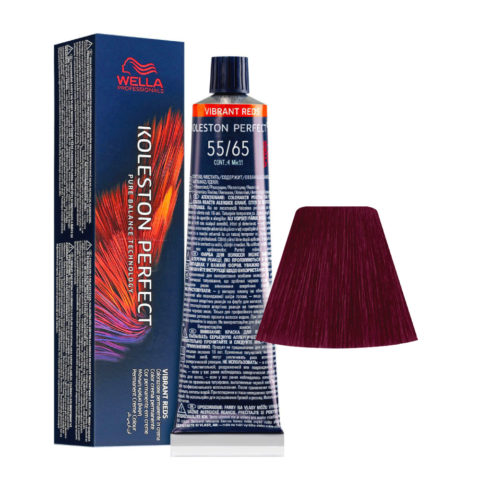 Koleston Perfect Me+ Vibrant Reds 55/65 Châtain Clair Intense Violet Acajou 60 ml - coloration permanente