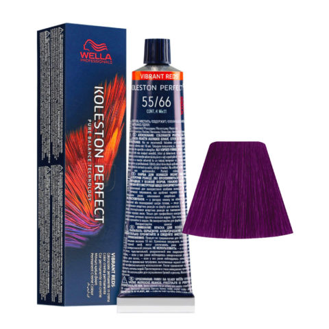 Wella Koleston Perfect Me+ Vibrant Reds 55/66 Châtain Clair Intense Violet Intense 60ml - coloration permanente