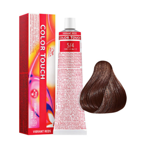 Color Touch Vibrant Reds 5/4 Marron Clair Cuivré 60ml - coloration semi-permanente sans ammoniaque