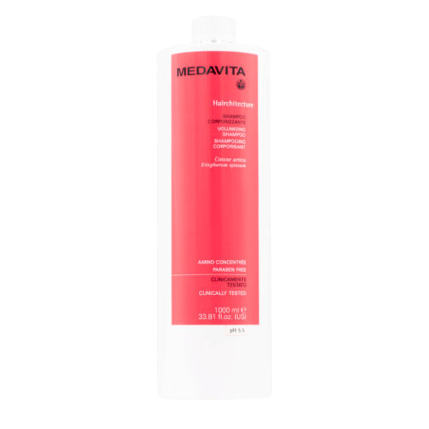 Medavita Lunghezze Hairchitecture Volumizing Shampoo 1000ml  - shampooing densifiant pH 5.5