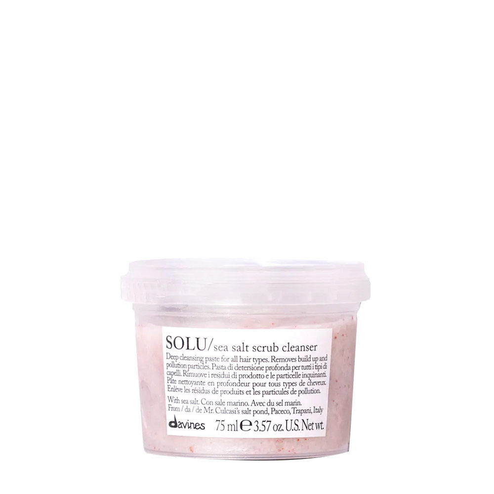 Davines Essential HairCare Solu Sea Salt Scrub Cleanser 75ml - gommage au sel marin pour tous types de cheveux