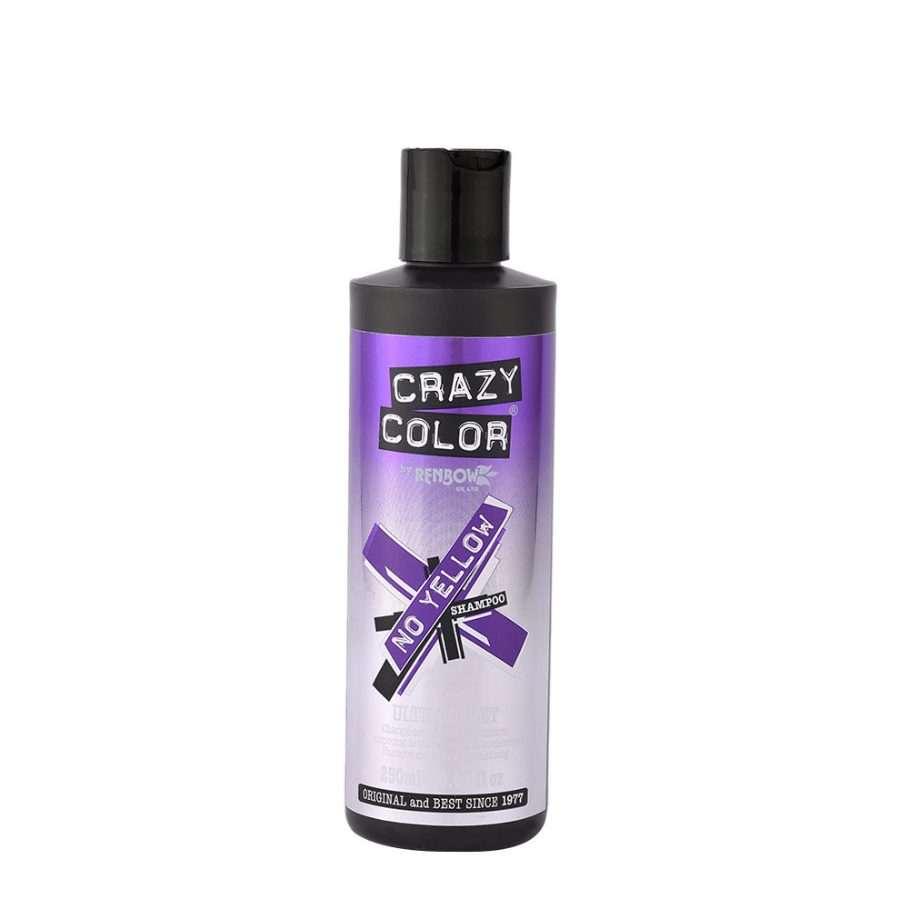 Crazy Color No Yellow Shampoo Ultraviolet 250ml - shampooing anti jaunissement