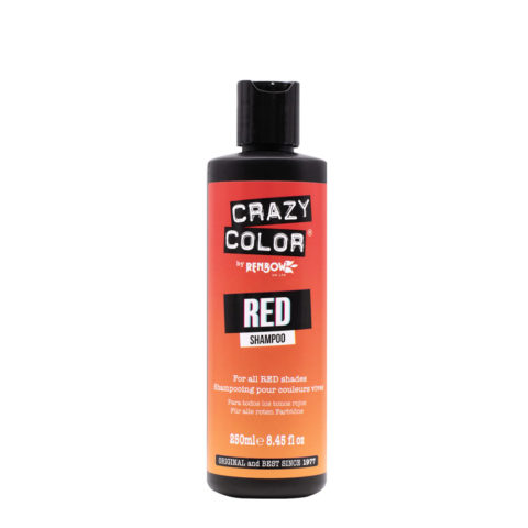 Crazy Color Shampoo Red 250ml - Shampooing pour les cheveux rouge