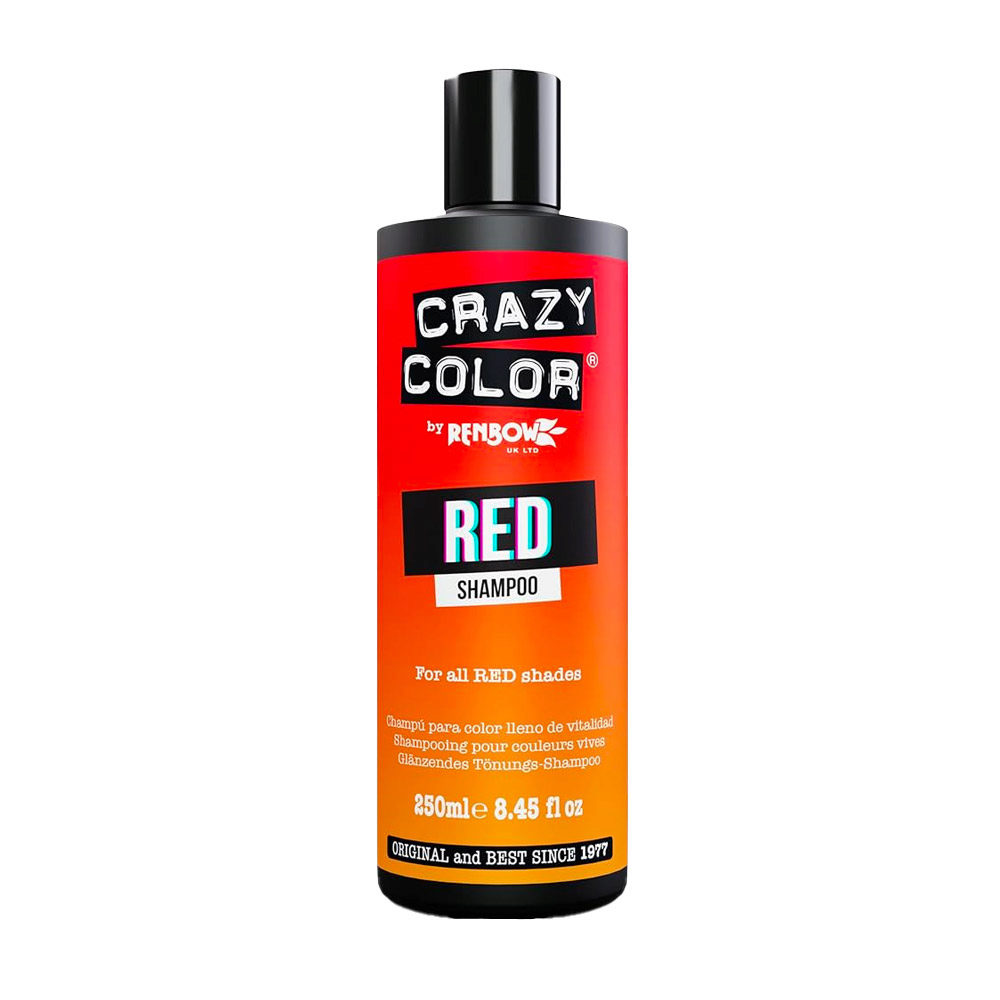 Crazy Color Shampoo Red 250ml - Shampooing pour les cheveux rouge