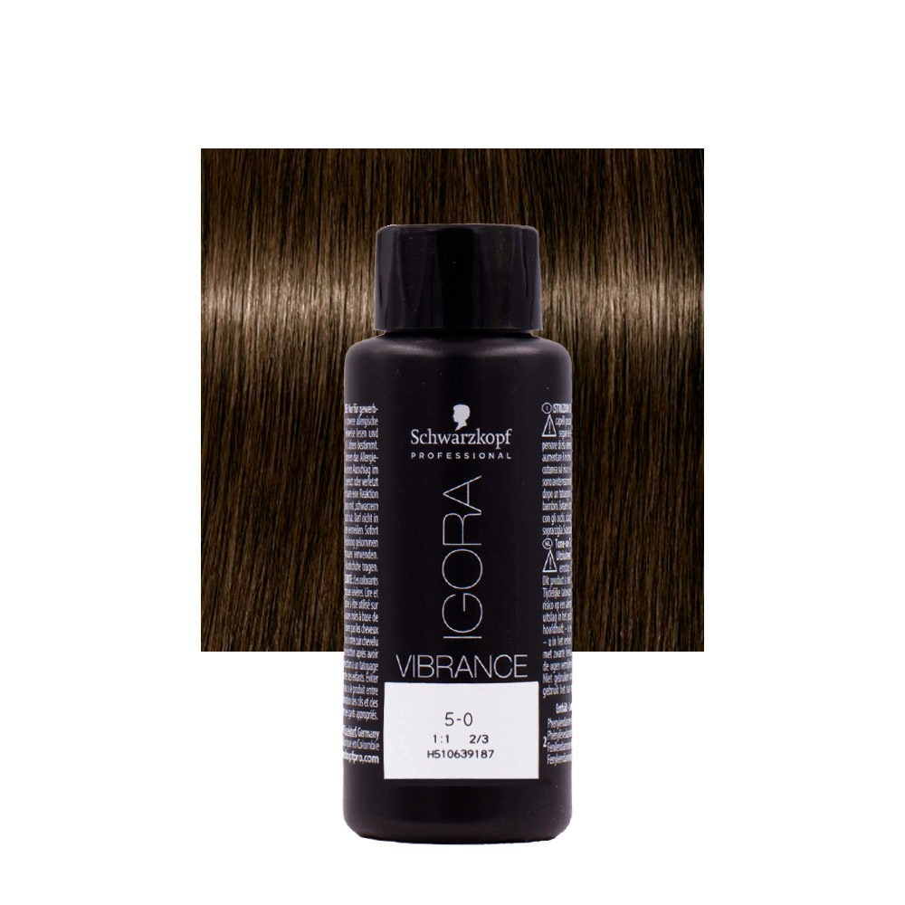 Schwarzkopf Igora Vibrance 5-0 Marron Clair Naturel 60 ml - coloration ton sur ton