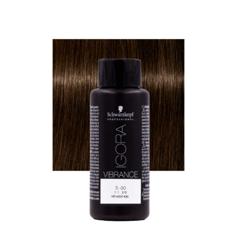 Schwarzkopf Igora Vibrance 5-00 Marron Clair Naturel Extra 60ml - coloration ton sur ton