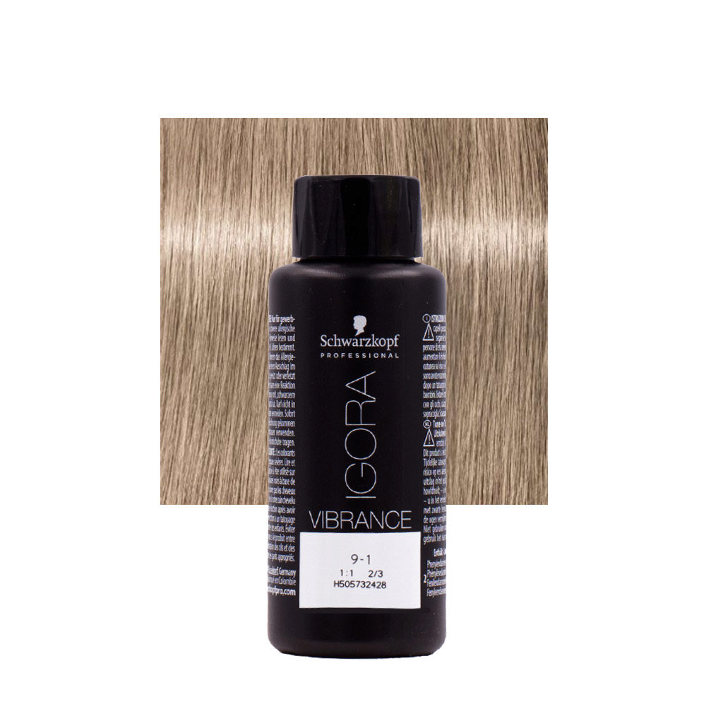 Schwarzkopf Igora Vibrance 9-1 Blond Très Clair Cendrè 60ml - coloration ton sur ton