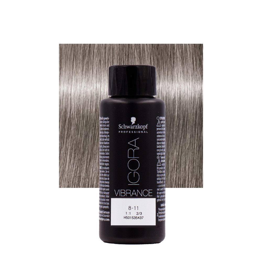 Schwarzkopf Igora Vibrance 8-11 Blond Clair Cendrè Extra 60ml - coloration ton sur ton