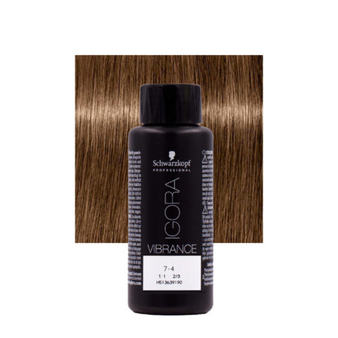 Schwarzkopf Igora Vibrance 7-4 Blond Moyen Beige 60ml - coloration ton sur ton