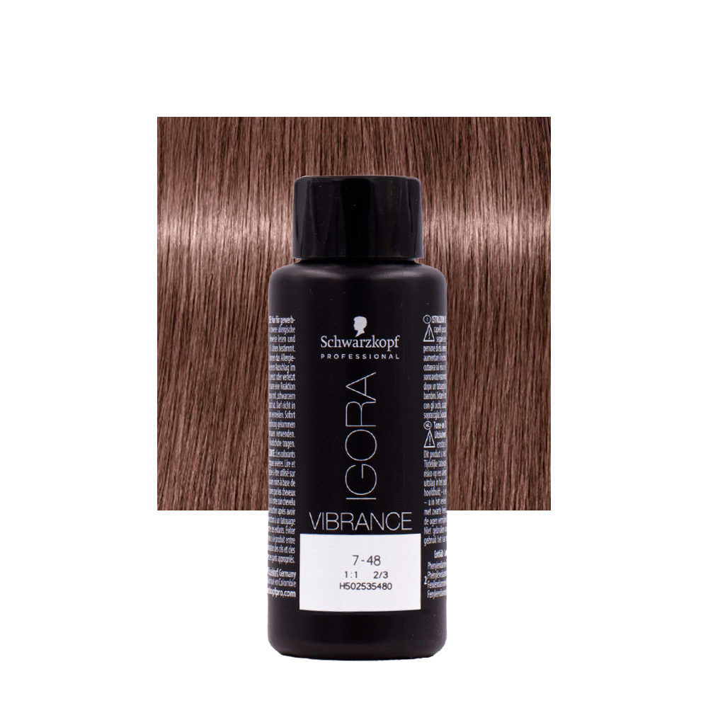 Schwarzkopf Igora Vibrance 7-48 Blond Moyen Beige Rouge 60ml - coloration ton sur ton