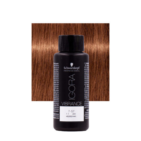 Schwarzkopf Igora Vibrance 7-57 Blond Moyen Cuivré Doré 60ml - coloration ton sur ton