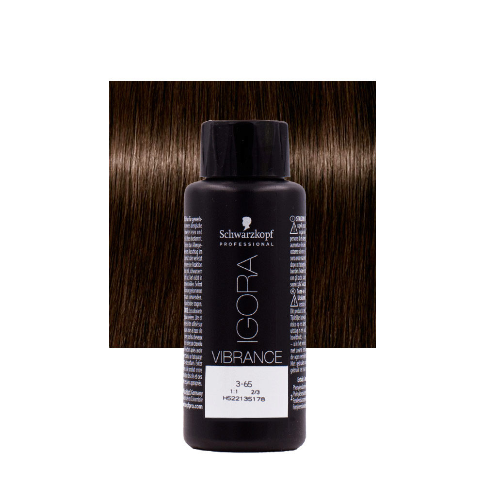 Schwarzkopf Igora Vibrance 3-65 Marron Foncé Chocolat Doré 60ml - coloration ton sur ton