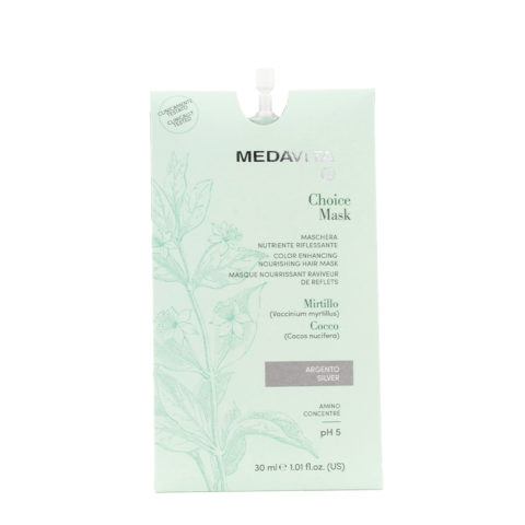 Medavita Lunghezze Choice Mask Silver 30ml   - masque reflets nourissant argent