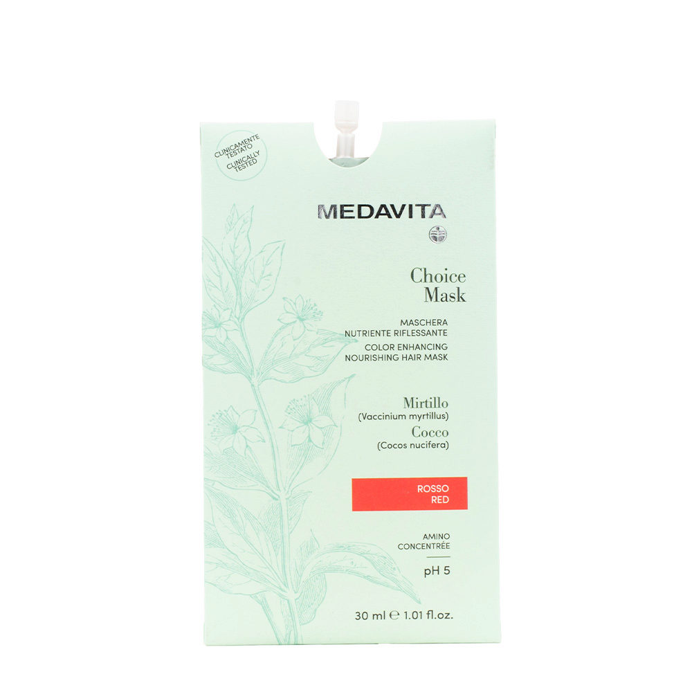Medavita Lunghezze Choice Mask Red 30ml - masque reflets nourissant rouge