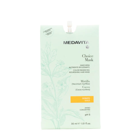 Medavita Lunghezze Choice Mask Gold 30ml - masque reflets nourissant doré