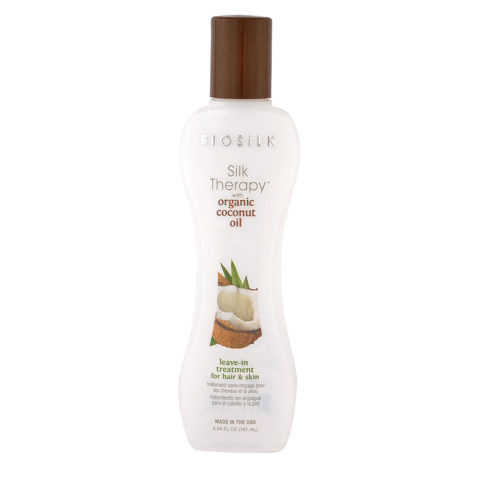 Silk Therapy Coconut Oil Leave In Treatment Hair Skin 167ml - sérum sans rinçage