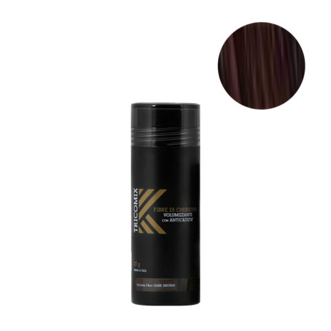 Tricomix Fibre Dark Brown 27gr - Fibres De Kératine Avec Effet Volumateur Et Antichute Châtain Foncé