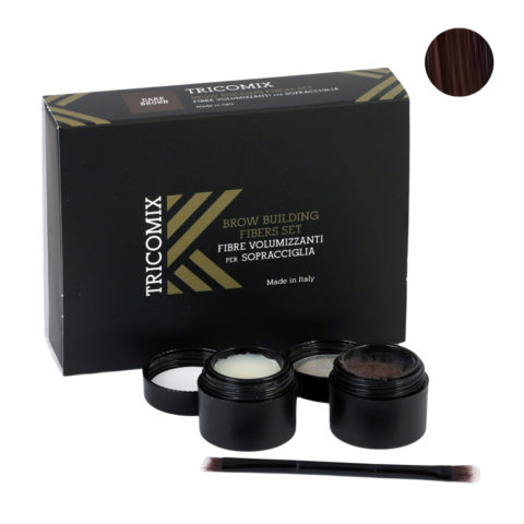 Brow Dark Brown 1,2g + 2g - Fibres Volumisantes Pour Sourcils - Châtain foncé