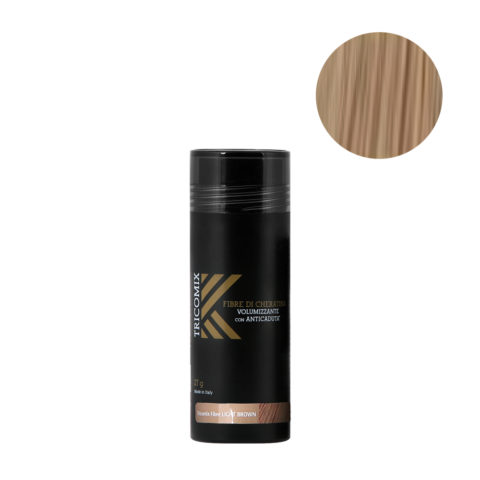 Tricomix Fibre Light Brown 27gr - Fibres De Kératine Avec Effet Volumateur Et Antichute Châtain Clair