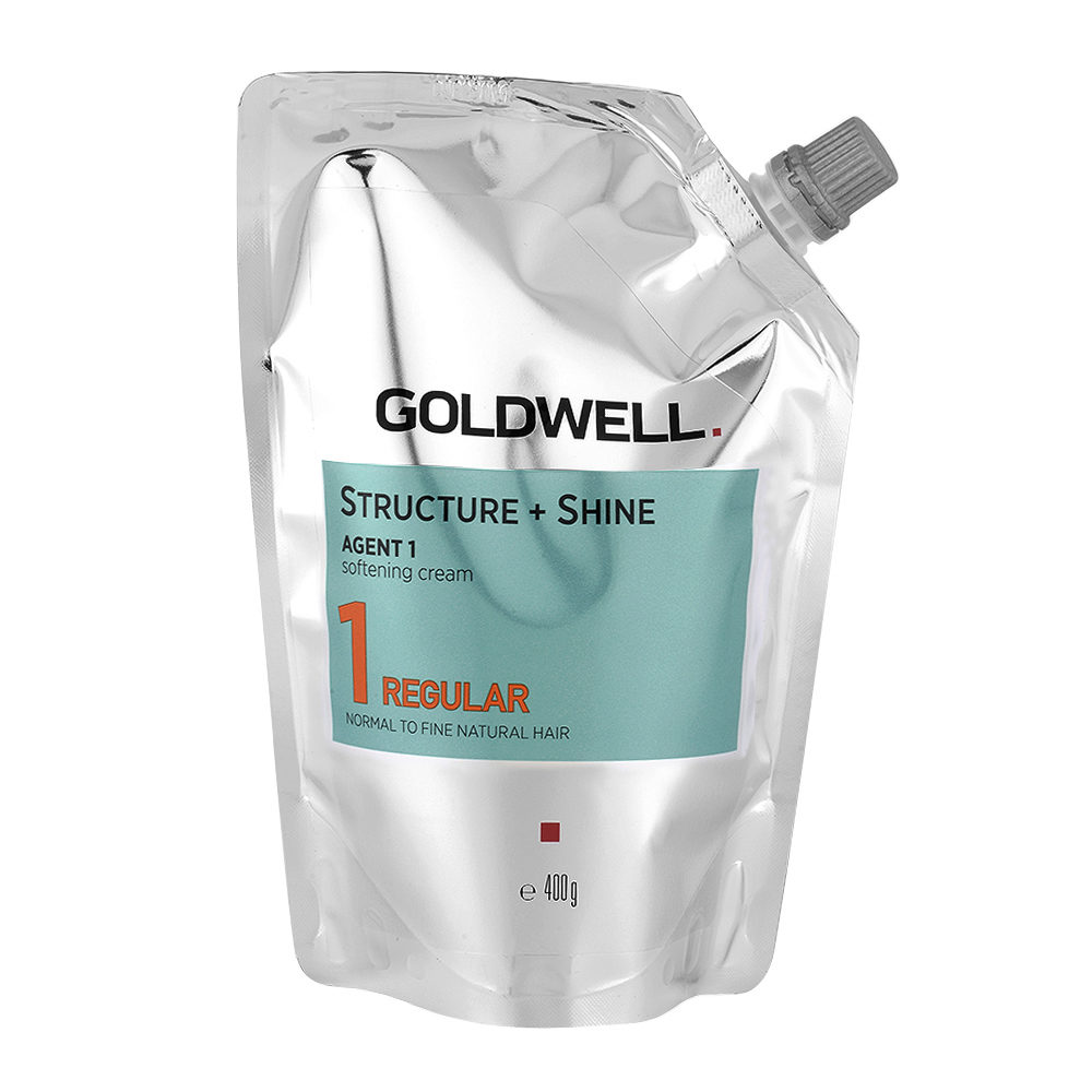 Goldwell Structure + Shine Agent 1 Softening Cream 1 Regular 400gr - lissage des cheveux naturels normaux à fins