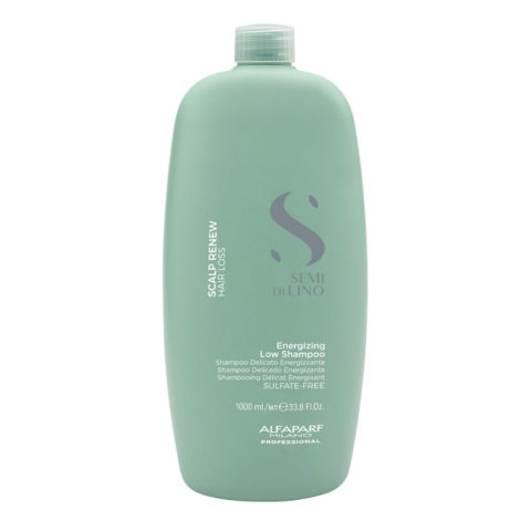 Alfaparf Milano Semi Di Lino Scalp Renew Energizing Low Shampoo 1000ml - shampoing énergisant délicat