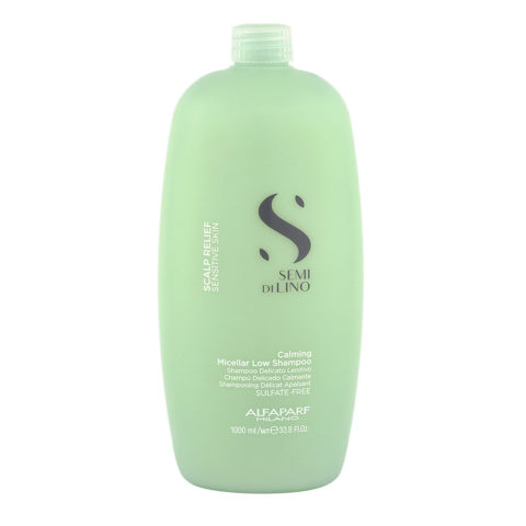 Milano Semi Di Lino Scalp Relief Calming Micellar Low Shampoo 1000ml - shampooing doux apaisant