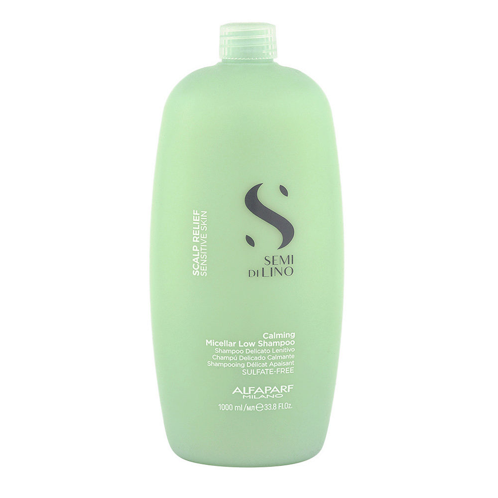 Alfaparf Milano Semi Di Lino Scalp Relief Calming Micellar Low Shampoo 1000ml - shampooing doux apaisant