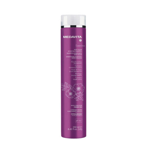 Medavita Luxviva Post Color Acidifying Shampoo 250ml - shampooing pour cheveux colorés