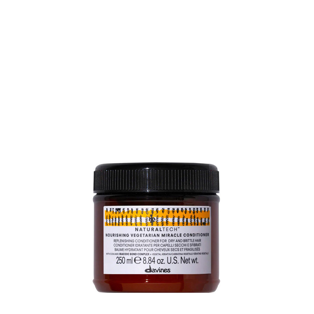 Davines Naturaltech Nourishing Vegetarian Miracle Conditioner 250ml - après-shampooing hydratant pour cheveux secs
