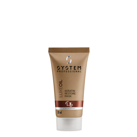LuxeOil Mask L3, 30ml - Masque à la Kératine pour Cheveux Abîmés
