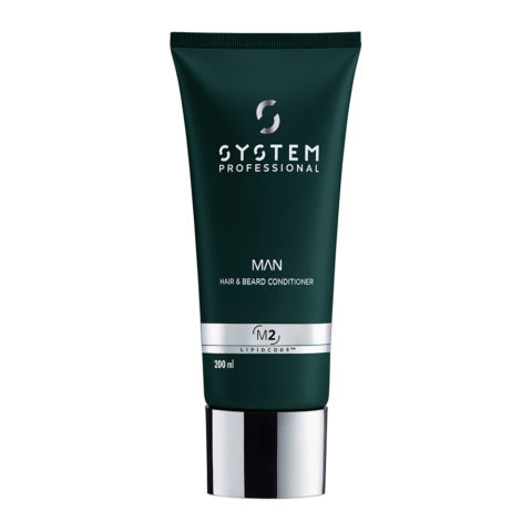 System Professional Man Hair & Beard Conditioner M2, 200ml - Apres-Shampooing Cheveux et Barbe