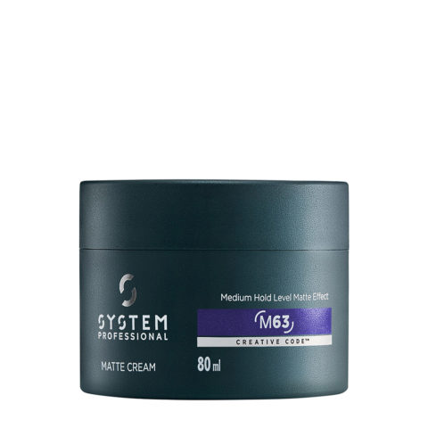 System Professional Man Matte Cream M63, 80ml - Cire Mate à tenue moyenne