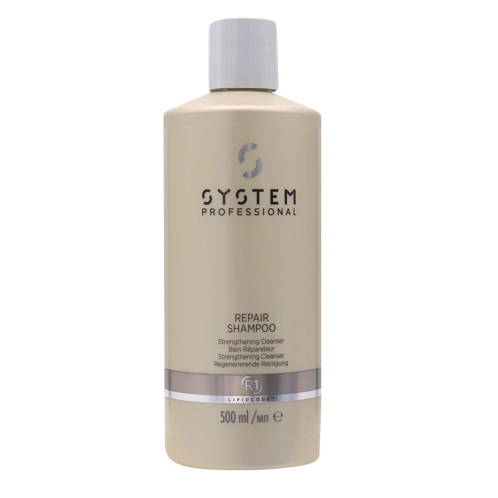 System Professional Repair Shampoo R1, 500ml - Shampooing Fortifiant pour Cheveux Abîmés