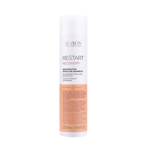 Revlon Restart Recovery Restorative Micellar Shampoo 250ml - Shampooing restructurant pour cheveux abîmés