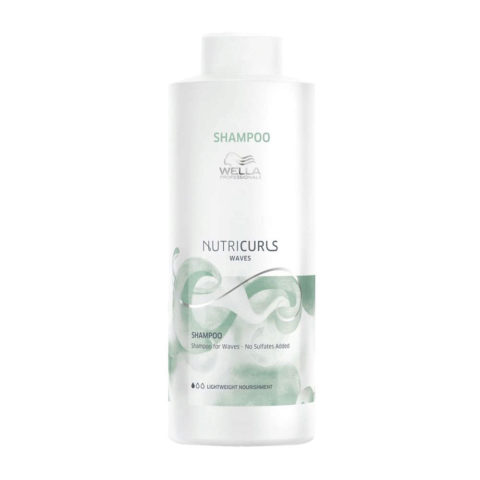 Wella Professional Care Nutricurls Waves Shampoo 1000ml - shampooing cheveux ondulés