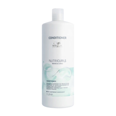 Wella Nutricurls Waves & Curls Conditioner 1000ml - après-shampoing cheveux ondulés et bouclés