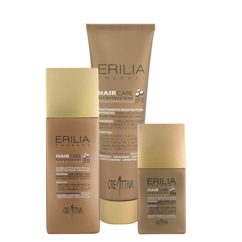 Creattiva Erilia kit Shampoo 250ml Maschera 300ml Balsamo Spray 150ml - Reconstituant