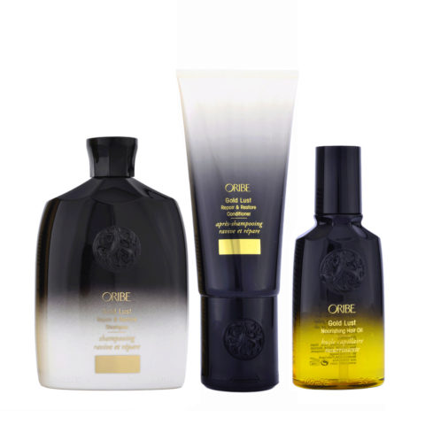 Oribe Gold Lust Repair & Restore Shampoo250ml Conditioner200ml  Hair oil100ml