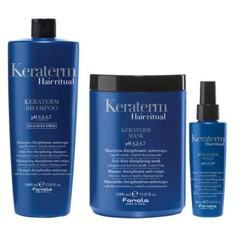 Keraterm Antifrisottis Shampooing 1000ml Masque 1000ml Spray 200ml