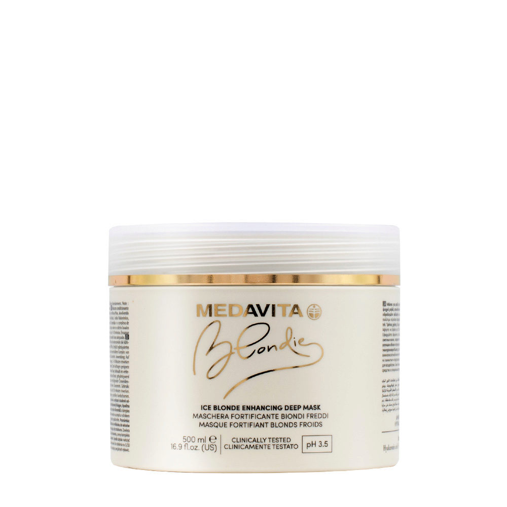 Medavita Blondie Ice Blonde Enhancing Deep Mask 500ml  - masque  rehausseur de reflets blonds froids