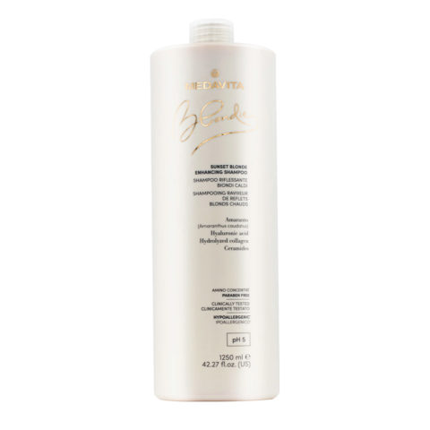 Medavita Blondie Sunset Blonde Enhancing Shampoo 1250ml - shampooing réfléchissant blonds chauds